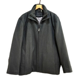 Calvin Klein Wool Insulated Coat, Smoky Black, Men's Large